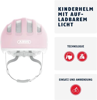 Дитячий велосипедний шолом ABUS Smiley 3.0 ACE LED з підсвіткою