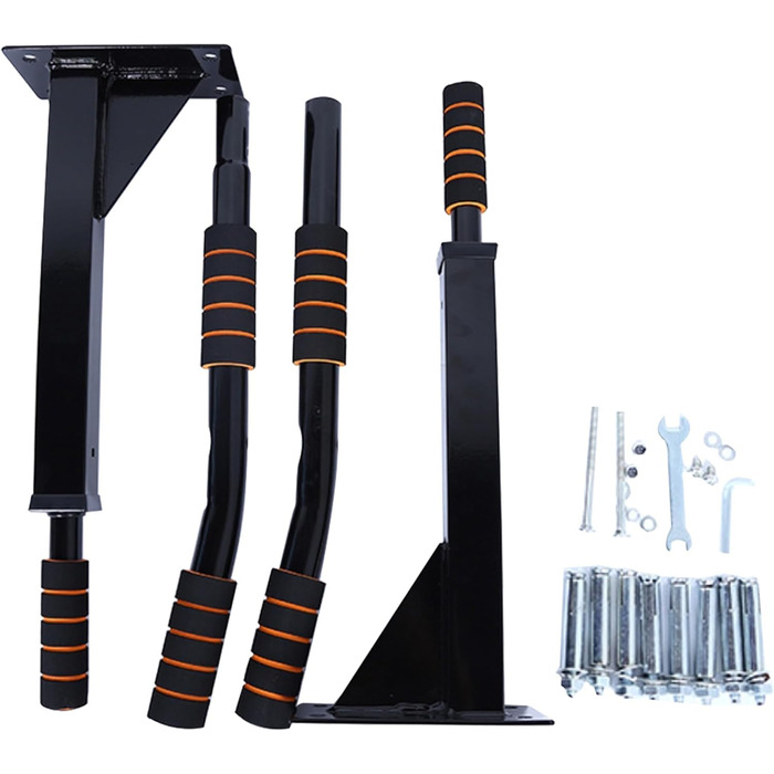 Стійка для підтягувань QZWGZ Bar Mount Heavy Duty - до 200 кг, регулювання висоти, нековзні ручки, для дому та спортзалу