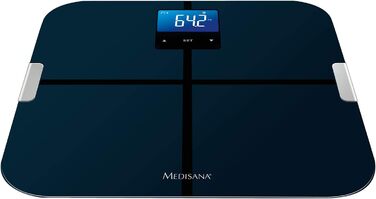 Medisana BS 440 цифрова вага-аналізатор тіла з додатком, чорна, до 180 кг, визначення жиру, води, м'язів і кісткової маси