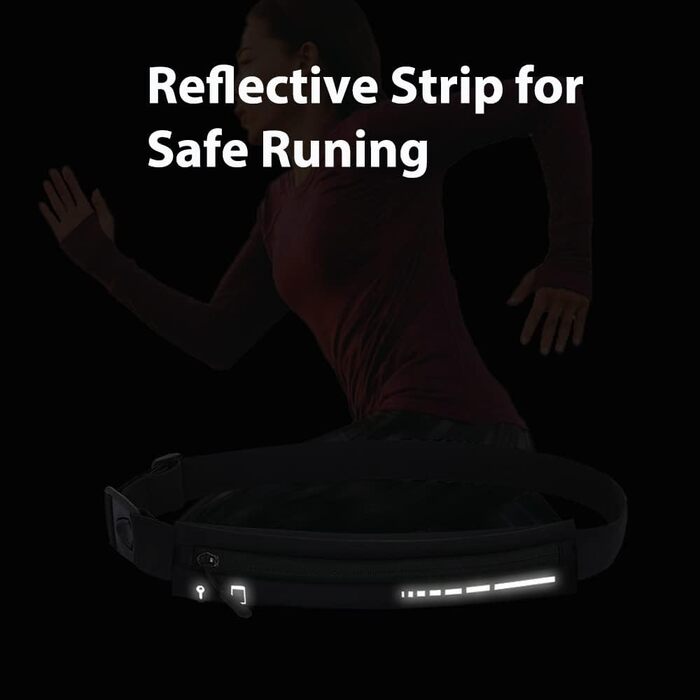 Поясна сумка для бігу Slim Running Belt, тримач для телефону, чорна. Для жінок та чоловіків. iPhone 13/12 Pro Max.