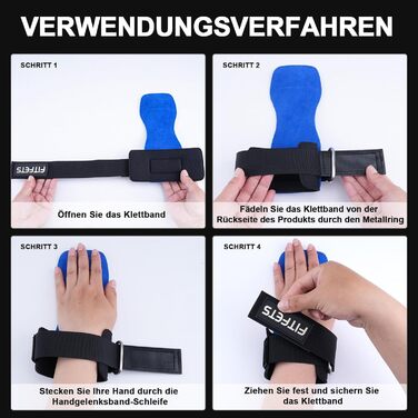 Лідши для важкої атлетики Zughilfen, ремені для підйому ваги, бодібілдинг, пауерліфтинг та фітнес, шкіряні ремені для чоловіків та жінок (блакитні)