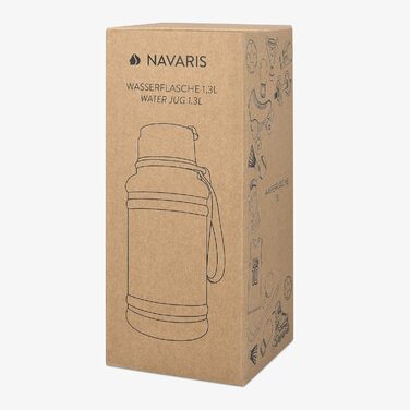 Спортивна пляшка Navaris 1,3 л з нержавіючої сталі, BPA Free, для фітнесу, антрацит