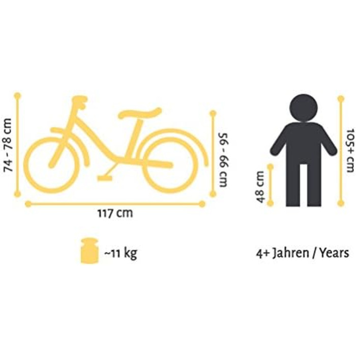 Дитячий велосипед BIKESTAR Cruiser 16 дюймів для хлопчиків і дівчаток від 4-5 років