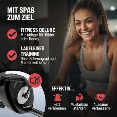 Електровелотренажер SPORTANA® EAGLE 3-в-1: складаний, з LCD-дисплеєм, регулювання висоти, фітнес-гумки | Hometrainer, Indoor Bike