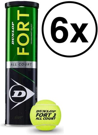 Тенісний м'яч DUNLOP Fort All Court, 8x8x27,5 см