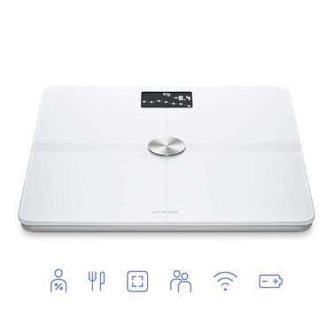 Ваги Withings Body+: вимірювання BMI, м'язової маси, водного балансу, Bluetooth/Wi-Fi, відновлені