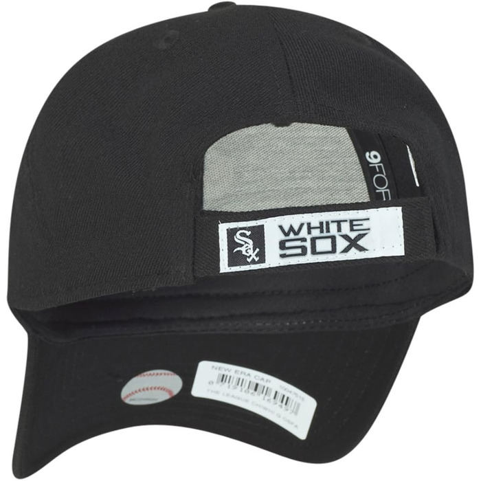 Кепка New Era 9Forty Adjustables Chicago White SOX чорна та біла, універсальний розмір
