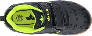 Дитячі спортивні тапочки Lico Jaime для залу (31 EU, чорний з лимонним відтінком)