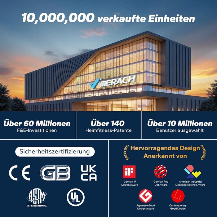 Віброплатформа MERACH 4D з 7 режимами вібрації, 120 швидкостями, 5 програмами, Bluetooth та підсвіткою, чорна