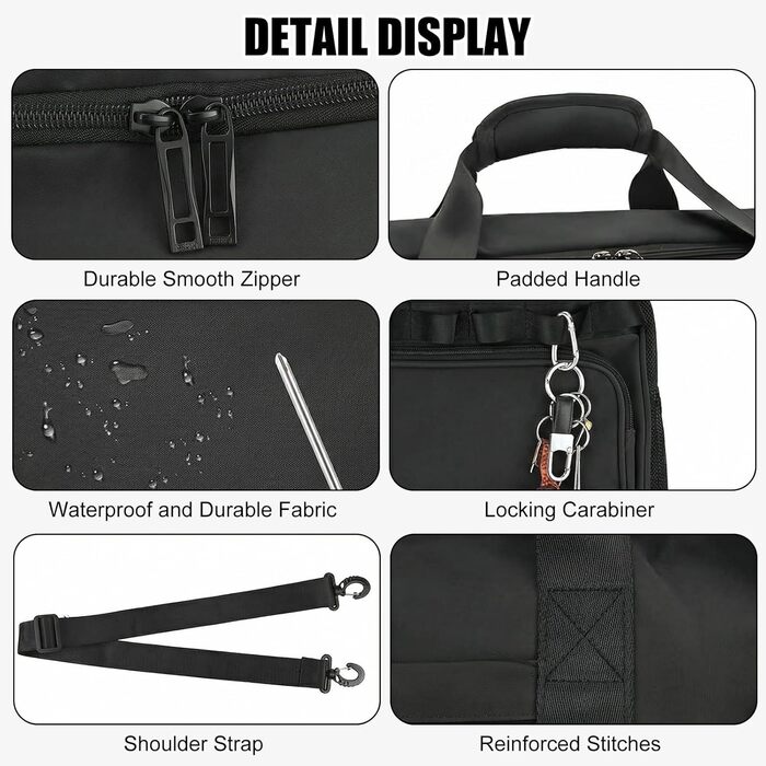 Спортивна сумка для подорожей 65Л для жінок та чоловіків, містка дорожня сумка з відділенням для взуття та вологих речей, сумка для залу та плавання (Чорна)