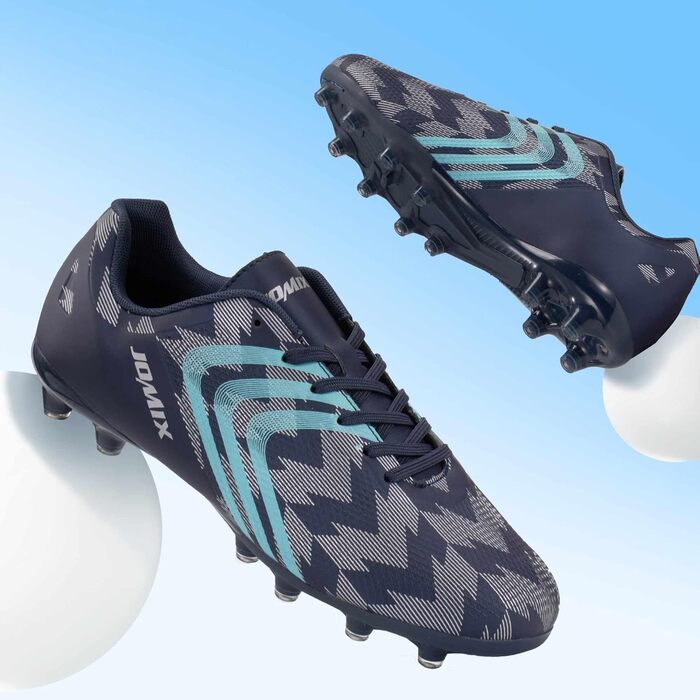 Футбольні бутси чоловічі JOMIX FG – легкі, з антиковзаючою підошвою та міцним синтетичним верхом (42 EU, Navy)
