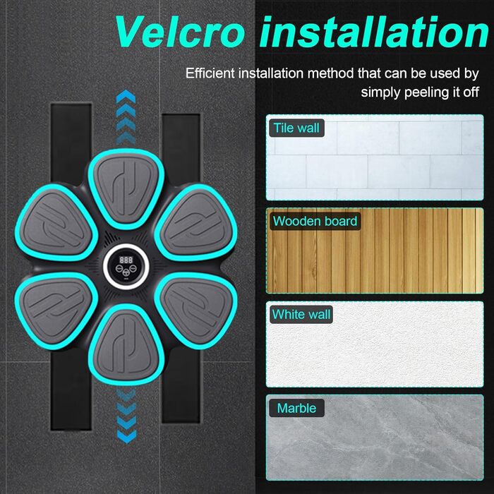 Музична боксерська машина з LED-підсвіткою та рукавичками для дому та фітнесу