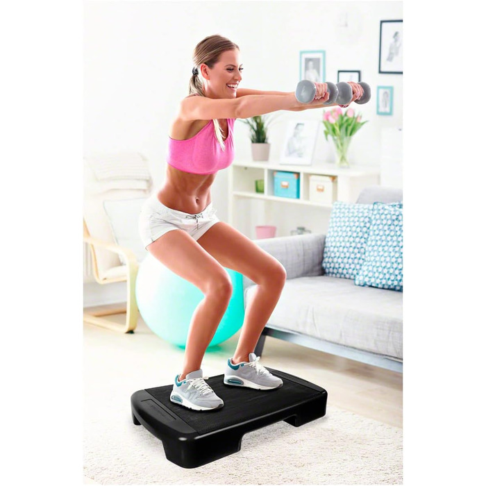 Степ-платформа Sport-Tec, 70x40x10,5 см, чорна, для фітнесу та аеробіки