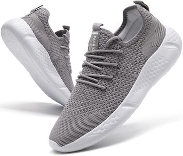 Чоловічі кросівки для бігу та занять спортом, повсякденне носіння, легкі, дихаючі (48 EU, світло-сірий)