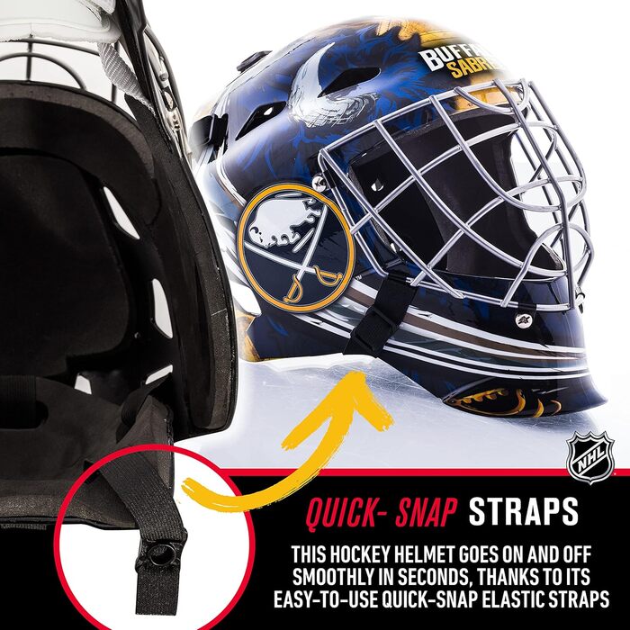 Дитяча хокейна воротарська маска Franklin Sports NHL Buffalo Sabres, для стріт-хокею, ліцензія НХЛ