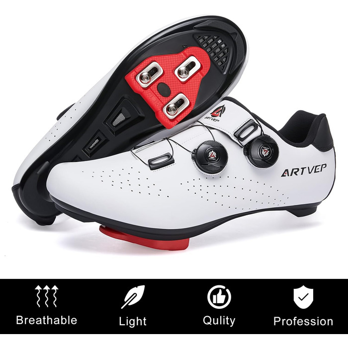 Велосипедні шкарпетки для чоловіків та жінок MTB, сумісні з педалями Look SPD/SPD-SL/Delta Lock, для Peloton, розмір 40 EU, білі