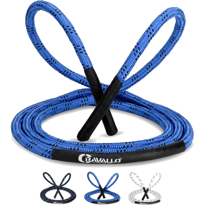 Стрибкове канат Cravallo® Springseil I 3 метри Fatburner Speed Jumping Rope для дорослих, професійний, для боксу, витривалості, MMA, HIIT, блакитний та білий
