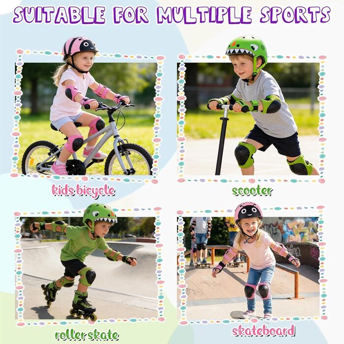 Дитячий шолом для велосипеда, скейтборда, самоката, мотоцикла, 50-54 см, регульований, рожевий, CE-сертифікація, для дітей 2-5 років