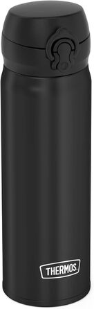 Термос-пляшка THERMOS Ultralight 750 мл чорна матова, з безпечною кришкою, тримає тепло 10 годин/холод 20 годин, нержавіюча сталь, без BPA, для води та напоїв, підходить для посудомийної машини