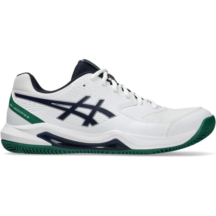 Тенісні кросівки ASICS Dedicate 8 Clay Mann Blau Weiß (42.5 EU, Широкий, Білий Midnight)