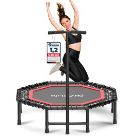 Трамплін для фітнесу DH FitLife, Ø121 см, 150 кг, з регульованими ручками | Для дітей та дорослих