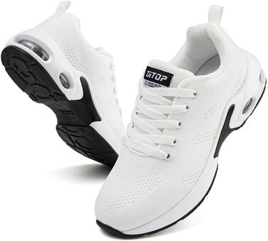 Жіночі кросівки для бігу та ходьби: дихаючі, з амортизацією, антиковзаючі, для залу та вулиці, білі, 37 EU