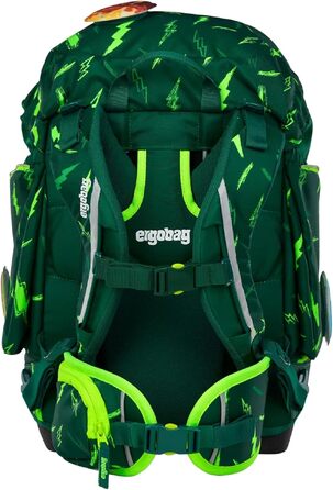 Комплект ергономічного шкільного рюкзака ergobag для 1 класу початкової школи, 6 предметів, унісекс, колір Bärtastisch - Зелений