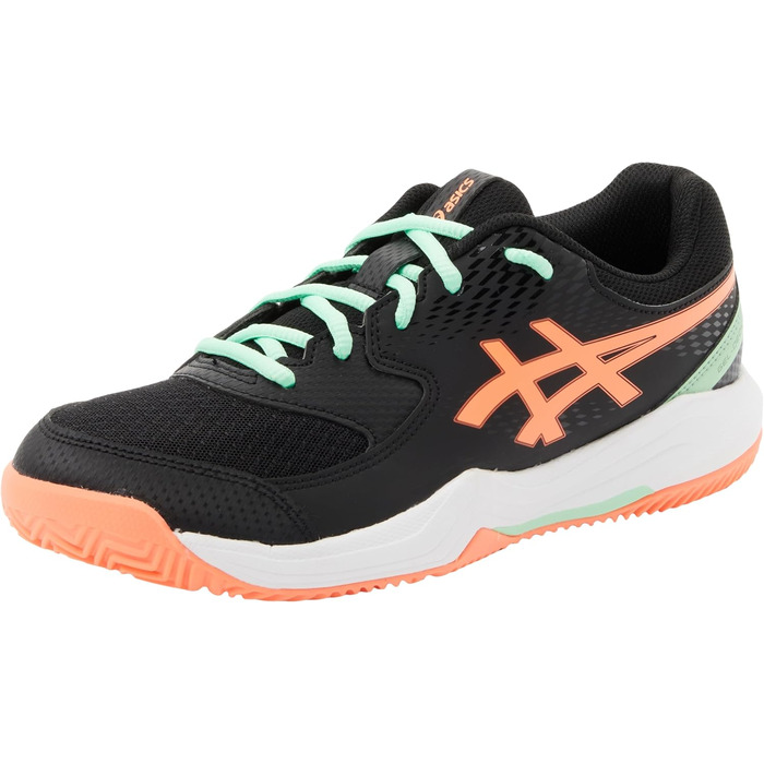 ASICS Gel-Dedicate 8 Gs - дитячі кросівки для падел-тенісу, чорний/кораловий (37 EU)