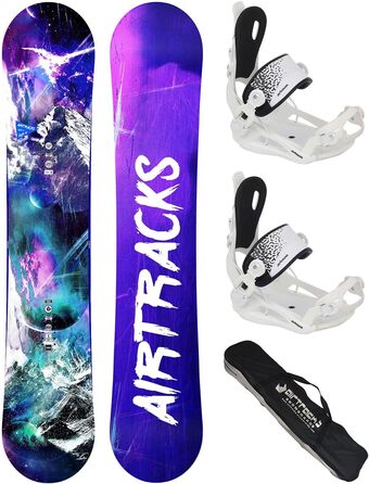 Жіночий комплект для сноубордингу AIRTRACKS High M Carbon Lady Rocker + кріплення Star/Master W Fastec + чохол, 140-155 см