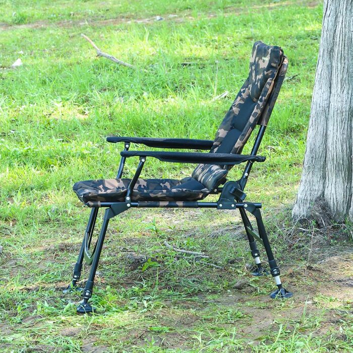 Крісло для риболовлі Angelstuhl XL, 150 кг, з підлокітниками, складне, регульована висота сидіння, широке сидіння, для кемпінгу