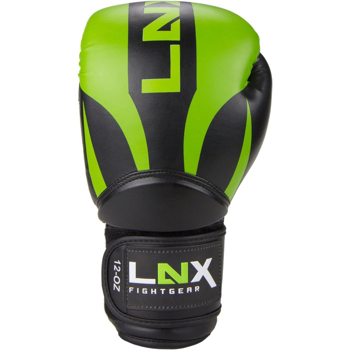 Боксерські рукавички LNX Nitro 10 унцій, енергійно-зелені, для чоловіків, жінок і дітей, кікбоксинг, бокс, муай-тай, ММА, тренування, спаринг