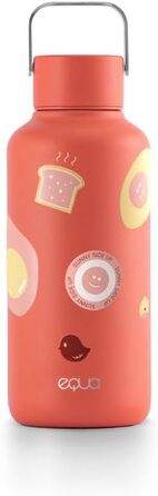 Пляшка для води EQUA Timeless, нержавіюча сталь, 1000 мл, BPA-free, герметична, довговічна, багаторазова, 600 мл, Sunny Side Up