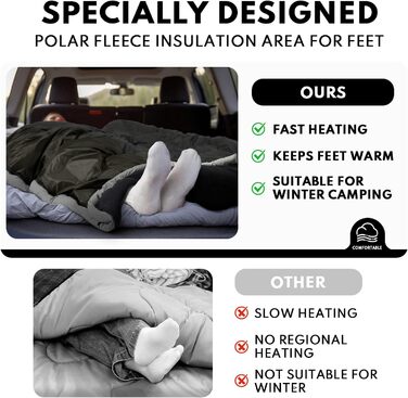 Спальний мішок XXL для дорослих, тепла погода, 3.2 кг, темно-сірий. Підходить для кемпінгу, зимових походів, полювання та подорожей. З компресійним мішком.