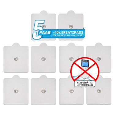 GRUNDIG TENS: Апарат для електростимуляції та знеболення - 50 програм, 16 рівнів інтенсивності, EMS для розслаблення м'язів, акумуляторний, медичний пристрій