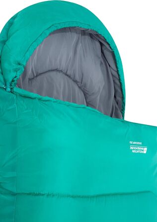 Спальний мішок Mountain Warehouse Basecamp 250 - для дорослих та дітей, блакитно-зелений