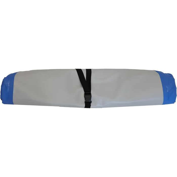 Гімнастичний надувний мат Air Track (300 x 100 x 10 см) блакитно-сірий, з електричною помпою