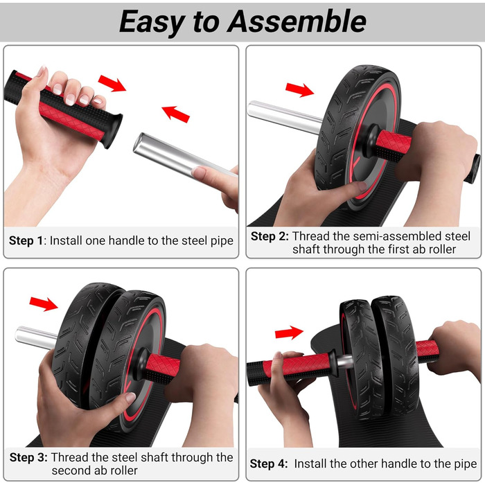 Тренування пресу READAEER з наколінниками, для дому, фітнес-обладнання