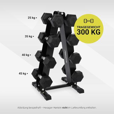 Стійка для гантелей MSPORTS, навантаження до 300 кг, органайзер для гантелей