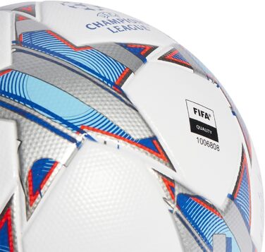 Футбольний м'яч Adidas UEFA Champions League, репліка, розмір 5, білий, сертифікат FIFA, унісекс