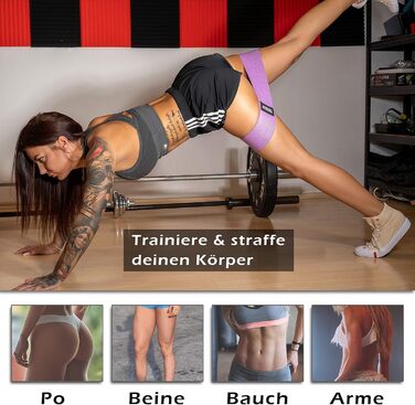 Стрічки для фітнесу Raigeki Fitness: набір з 3 шт. для силових тренувань, стегон та сідниць (Loop Resistance Bands)