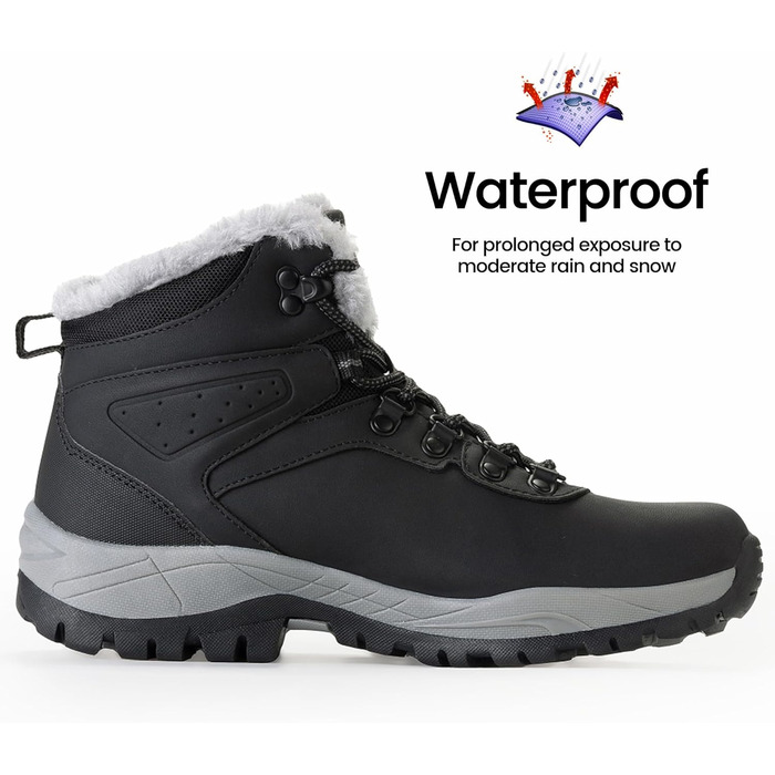 Зимові черевики для жінок CC-Los, теплі, чорні, антиковзаючі, розмір 40 EU