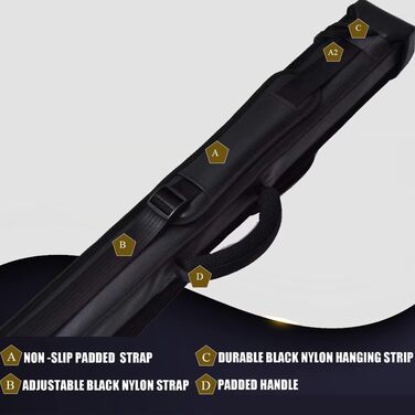 Чемпіон Більярдний кий, Нейлон/Штучна шкіра, 2 x 3 x 4 3X4 кейс для більярдних київ, чорна штучна шкіра