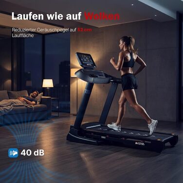 Бігова доріжка AsVIVA T20 Pro для дому: складана, швидкість до 18 км/год, нахил 20%, амортизація, макс. вага 150 кг, тренажер для кардіо та витривалості