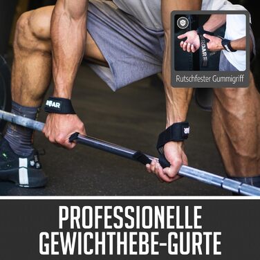 Roar® гучномовні ремені для силових тренувань, бодібілдингу, фітнесу - ремені для підйому штанги - для жінок та чоловіків сірого кольору