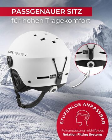 Шолом гірськолижний Black Crevice Arlberg з візором (S, білий)