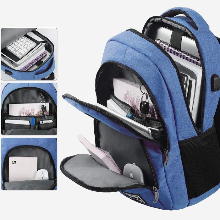 Рюкзак для ноутбука YAMTION 35L з USB, водонепроникний, для чоловіків і жінок, шкільний