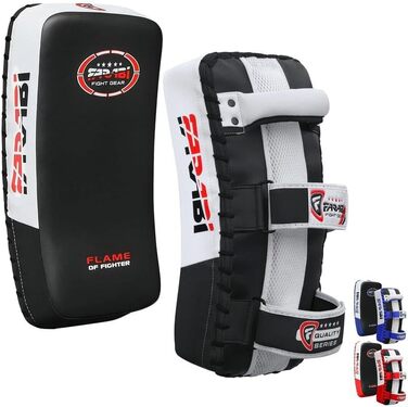 Набори для ударів Farabi Sports Curved Kick Pads (пара), чорні – для кікбоксингу, MMA, муай-тай, кікбоксингу та тренувань