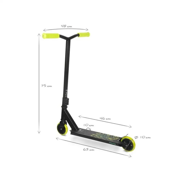 Трюковий самокат Movino Tyro, жовтий, 2,90 кг, 100 мм, ABEC-9