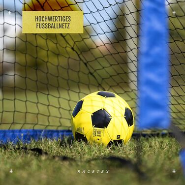 Набір футбольних воріт Racetex для дітей, 2 шт, з посиленням зі скловолокна, сині, для саду чи парку, з сумкою для транспортування