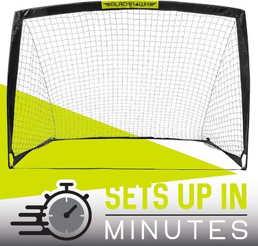 Дитячі футбольні ворота Franklin Sports Blackhawk, переносні, 1,8 x 1,2 м, рожево-чорні, для вулиці та дому